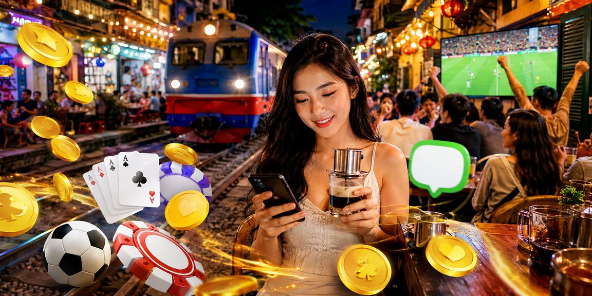 Không gian thư giãn chơi bài tại quán cà phê Hà Nội phong cách Việt Nam