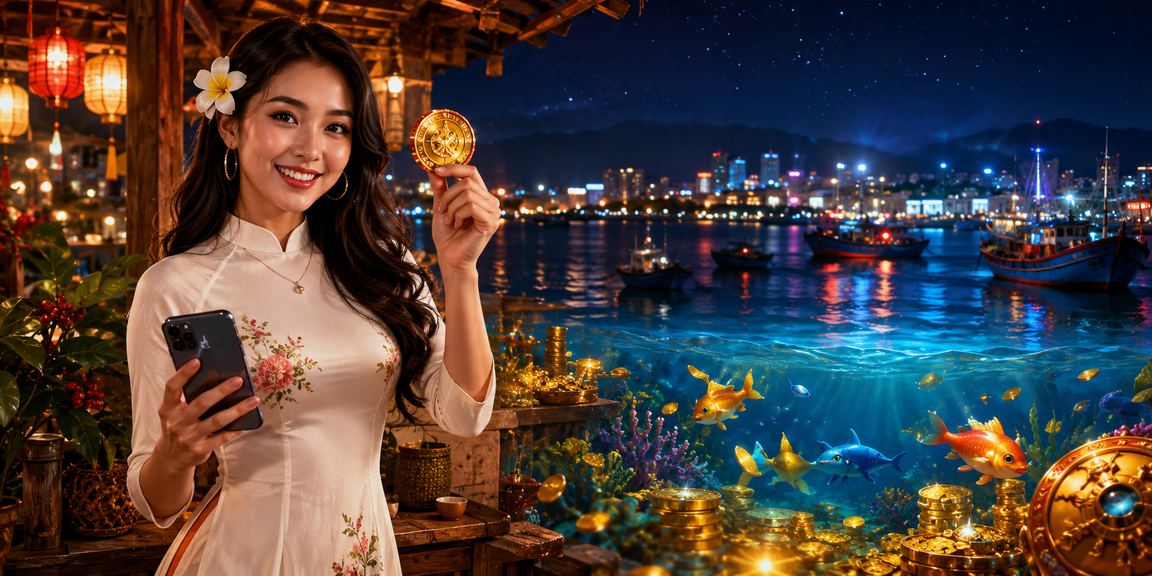 Người dùng tại Nha Trang truy cập kunwin trên điện thoại bên tách cà phê